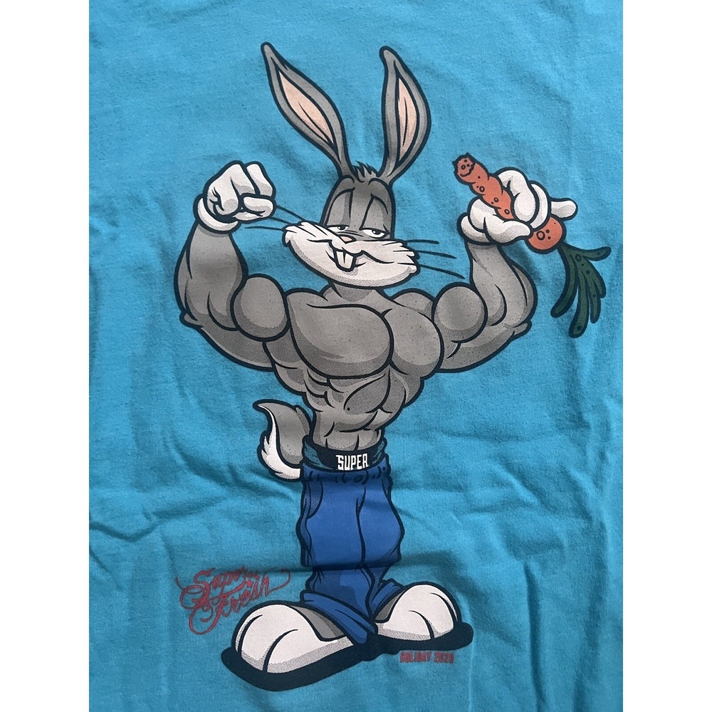 Superfresh Limited Edition Bugs Bunny Bodybuilder Graphic Tee‎  Size XL
